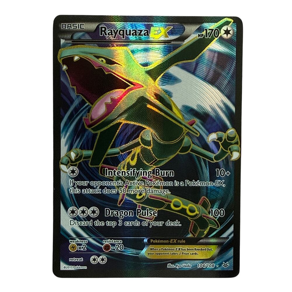 Pokémon TCG Rayquaza EX 104/108 XY 2015 Roaring Skies Holo Ultra Rare MP